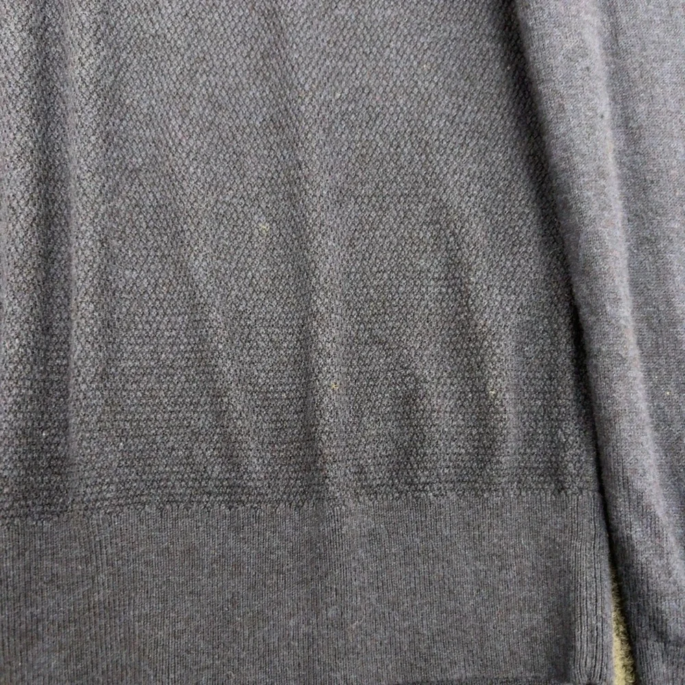 Banana Republic Sweater Mens M Navy Cotton Silk Cashmere Polo Long Sleeve Casual